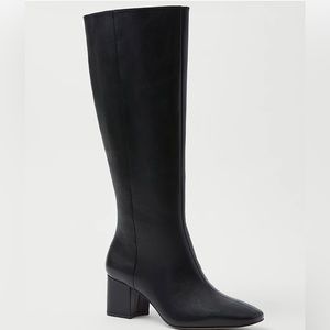 Ann Taylor Block Heel Leather Boots